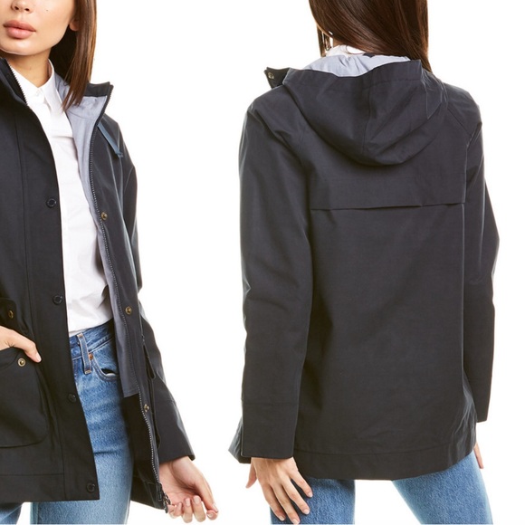 Barbour women’s Thornfield raincoat jacket, black, size 12 UK size 8 US M NWOT - Picture 2 of 6